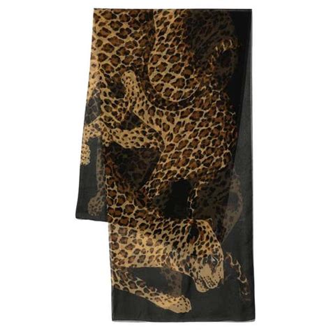 ysl leopard print scarf|ysl scarf men.